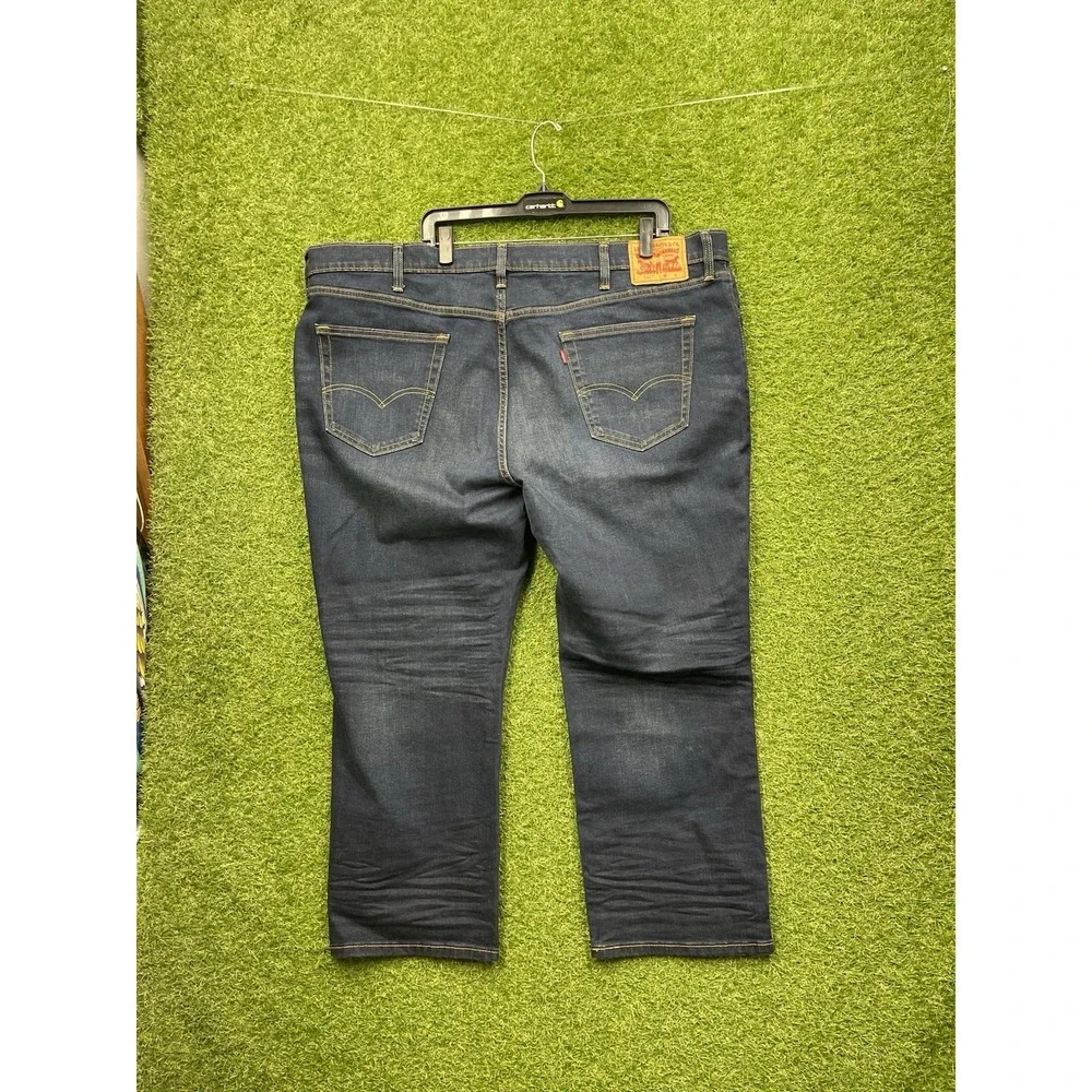 Levis 541 Mens 46x28 Athletic Taper Dark Wash Denim Blue Stretch Extra Room NWT